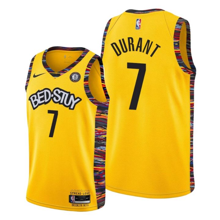 Brooklyn Nets Kevin Durant 7 Nba Basketball 2020 City Edition New