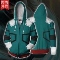 [COD] European code cross-border new mens graphic printing hooded sweater MyHero foreign trade autumn and winter fashion matching jacket