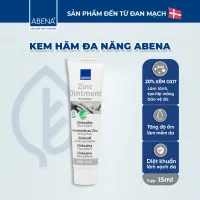 Kem chống hăm đa năng Abena Zinc Ointment 15ml - nhập khẩu từ Đan Mạch - chứa Nano Kẽm Oxit 20% hỗ trợ giảm viêm da, chàm, eczema, an toàn cho em bé