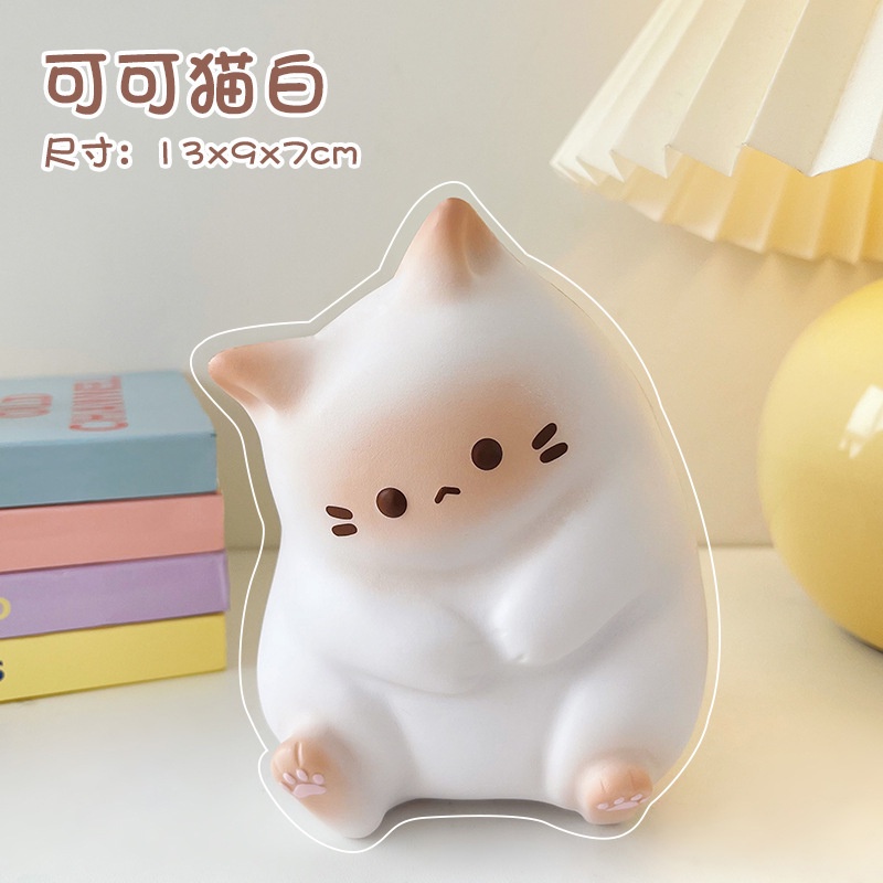 Cut Cat Compression Too Coco Cat Pinch Music Slow Rebound Squeeze Too Children's Bedroom Office Desktop Cut Decoration Tricky Too Cartoon Stress Relief Toys