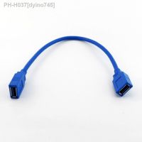 1x USB 3.0 A Female to USB 3.0 A Female Jack Female to Female Extension Connector Adapter Cable Cord 1FT/30CM Blue