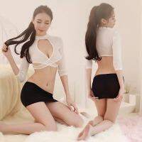 Sexy lingerie sexy tight-fitting perspective package hip secretary short skirt sexy suit -SQ12