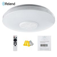 220V Modern RGB LED Ceiling Light Home Lighting Remote APP Control bluetooth Speaker Music Light Bedroom Smart Ceiling Lamp