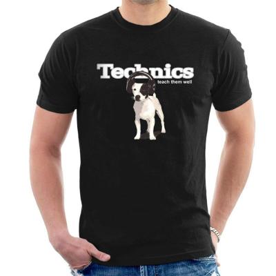 Technics T-Shirt Dog Teach Them Well Vinyl Dj New 2019 Summer Cotton Men T-Shirt Clothing Size Best T Shirts 【Size S-4XL-5XL-6XL】