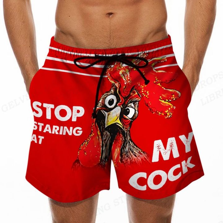 mens-beach-shorts-cock-print-trousers-kids-board-boys-dry-short-swimsuit-sportwear-brief-gym