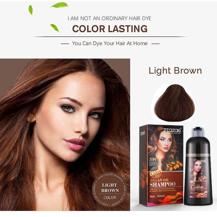hair hampoo Korea Natural Herbal Brown Hair color Shampoo Brown Hair