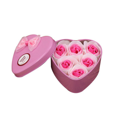 MUS Soap Rose Flower With Heart Shape Gift Box Storage Display Flower Gift Box For Lovers Girlfriend Wife