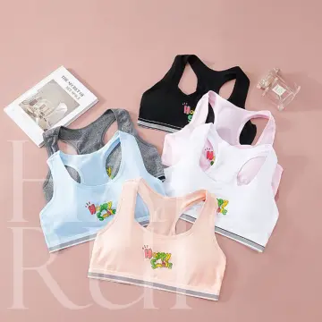 2813 COD(3pcs) baby bra plain w/ lining design good for teens8-12 years old  high and good quality