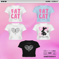 kome.girls เสื้อยืดทรงครอป รุ่น Bunny Cat Collection