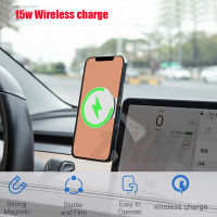 Foldaway Car Phone Mount Holder 15W Magnetic Magsafe Macsafe Wireless Charger for Tesla Model 3 Y X S BYD Atto 3 Accessories