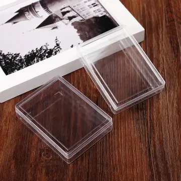 10Pcs Playing Card Box Trading Card Case Card Storage Organizer Clear Card  Case Plastic Storage Box for Gaming Cards 