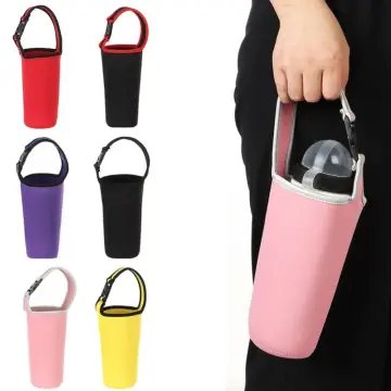 Tumbler Carrier Holder with Shoulder Strap,Cup Sleeve Carrying Pouch Bag  Neoprene Water Bottle Case Holder Carrier Water Bottle Carrier with Strap  Portable Neoprene Sleeve Water Bottles Cup Pouch 
