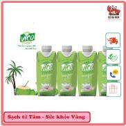 1 HỘP NƯỚC DỪA DỨA 330ML - MUA 4 HỘP TẶNG 1 KHẨU TRANG VICO FRESH CÔ BA