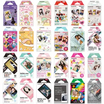 Original Fujifilm Instax Mini Film Mini 9 Photo Paper 10 Sheets White  Monochrome Rainbow For Instant Mini 7s 8 70 90 Camera