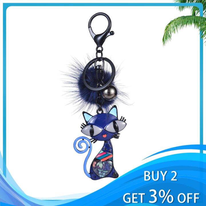 clearance-cute-cat-keychain-fashion-alloy-enamel-cartoon-animal-tassels-key-chain-keyring-birthday-for-women-kid-bag-key-gifts