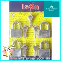 กุญแจมาสเตอร์คีย์ ISON 877CP50/4 50 มม. แพ็ก 4 ชิ้นMASTER KEYED PADLOCK ISON 877CP50/4 50MM 4EA/SET **ขายดีที่สุด**