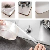 Nano Strong Waterproof Tape Kitchen Mildew  Oil  Bathroom Mesa Toilet Gap Self-adhesive Transparent Single Face Sealing Strip YL