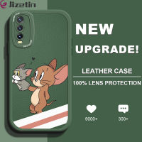 Jizetin เคสหนังสำหรับ Vivo Y12 Y12A VIVO Y12S เนื้อสัมผัสผิวบางเคสหลังหนังการ์ตูนเคสปกหนัง PU