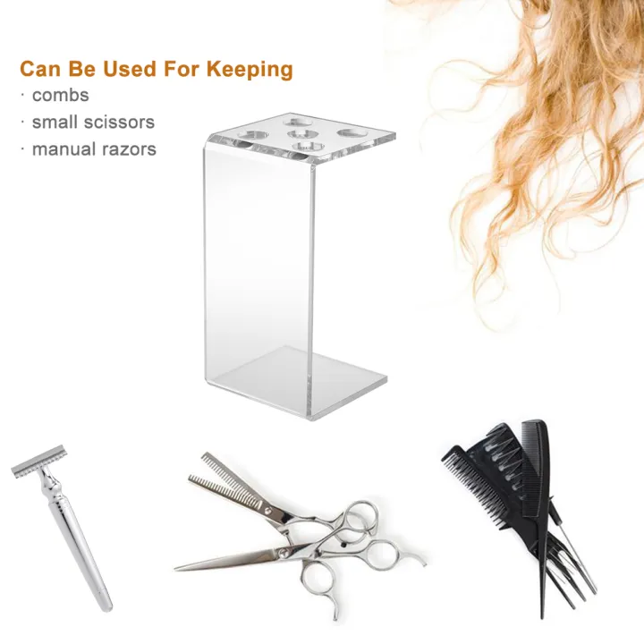 Professional Hair Scissor Comb Holder Salon Scissor Shear Rack