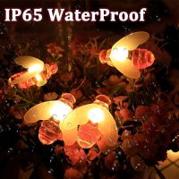 ❍┇▬ Solar LED Lights Outdoor Waterproof Bee Solar Lamp Sunlight Landscape Lights Firefly Garden Lights Lawn Garden Decor Solar Light