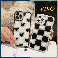 กระดานหมากรุก TPU เคสโทรศัพท์มือถือ For VIVO Y11 2019 Y17 Y15 Y12 Y3 Y31 Y50 Y30 Y33S Y21S Y21Y Y91 Y51 Y90Y15A Y15S Y19 Y5S V23 Y1S Korea Hot เคสโทรศัพทใส กันกระแทก