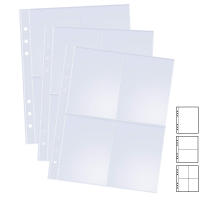 10 Pcs A5 6แหวน Binder อัลบั้มรูป Double Sided Refill Back To Back Sleeves Budget Planner Notebook Page Protectors 4 Pockets