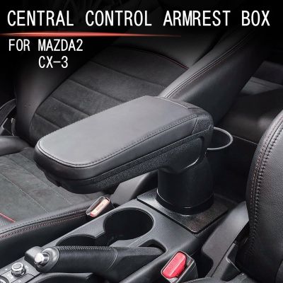 Car Central Armrest Box Punch-Free Central Console Armrest Box Storage Box for -3 2015-2018 2 2020-2021