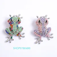 【YF】✹◐  Rhinestone Frog Metal Brooch Rhodium Plated Breast Pin Corsage Sweater Accessories Ornaments Jewelry