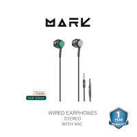 หูฟัง MARK R16 เสียง Hifi หูฟังสเตอริโอ สำหรับอุปกรณ์หัวแจ๊ค 3.5 มม. ของแท้ 100% รับประกัน 1 ปี เสียงดี ใช้โทร ฟังเพลง  รับสาย ได้ มีไมค์ในตัว