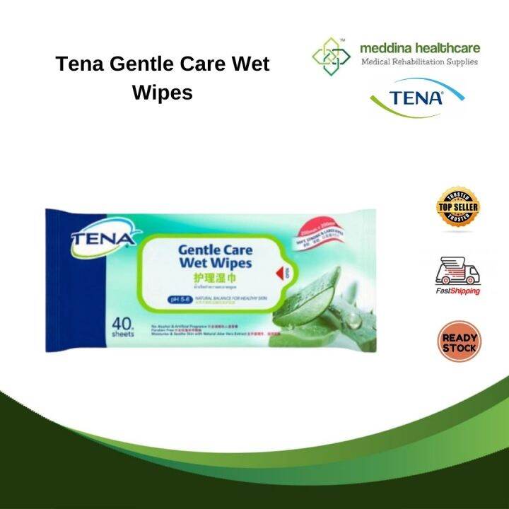 Meddina Tena Gentle Care Wet Wipes 40s Lazada