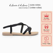 Dép sandal nữ đẹp thời trang đi biển quai dây mảnh đế bệt cao cấp chính