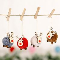 【CC】❆  Felt Elk Decorations Hanging Pendant Ornament for New Year 2023