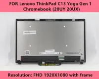 สำหรับ Lenovo Thinkpad C13โยคะ Gen 1 Chromebook FHD LCD นำหน้าจอสัมผัสประกอบจอแสดงผล5M10Z54438 5M10Z54435 5M10Z54434