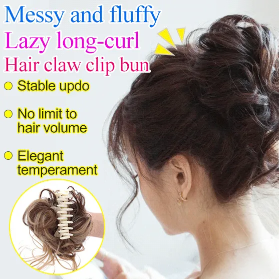damaino1 European And American Style Fashion Lazy Hair Clip Flower Bud Ball  Head Female Natural Fluffy Long Beard Wig | Lazada Singapore