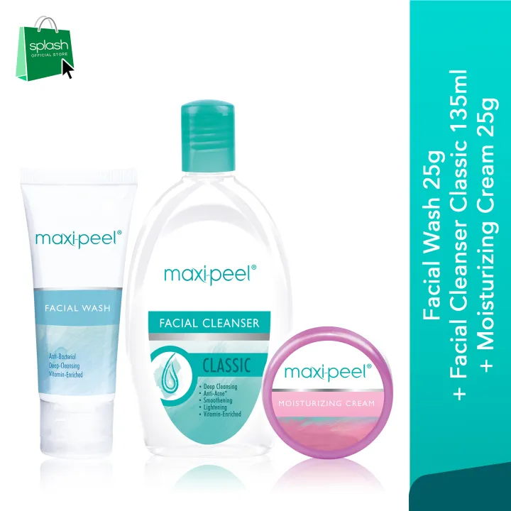 MaxiPeel Facial Wash 25g + MaxiPeel Facial Cleanser Classic 135ml