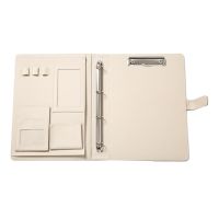【hot】 Mens Briefcase File Holder Budget Envelope Office Folder Notebook Pu Material