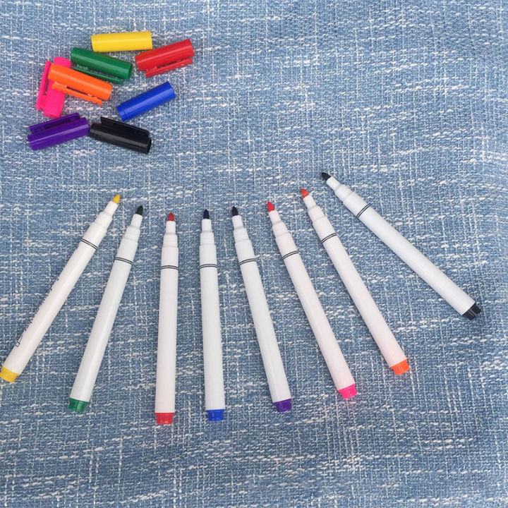 8-ชิ้นสิ่งทอ-marker-ปากกาสีผ้า-diy-หัตถกรรมเสื้อยืดเม็ดสีภาพวาดปากกาเสื้อผ้าสิ่งทอ-marker-ผ้าสี-marker-yrrey