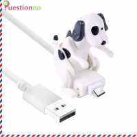 {Questionno} สายชาร์จข้อมูล Micro USB สุนัขขนาดเล็กสำหรับสายชาร์จโทรศัพท์ Apple Android Ell