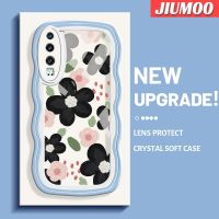 เคส JIUMOO สำหรับ Huawei P30 P30 Pro P30 Lite เคสแฟชั่นลายดอกไม้สวยงามดีไซน์ใหม่สร้างสรรค์เคสโปร่งใสลายกล้องถ่ายรูปซิลิกาเจลฝาครอบป้องกันขอบลอนเคสมือถือกันกระแทกแบบใสนิ่ม