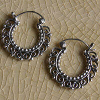 Thai design earrings bag sterling silver 925 ลวดลายไทย น่ารักกระเป๋าลวดลายไทยตำหูเงินสเตอรลิงซิลเวอรสวยของฝากที่มีคุณค่า