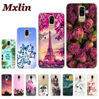 เคสโทรศัพท์สำหรับซัมซุงg alaxy J8 กรณีj810f j810g j810yปกอ่อนน่ารักทาสีปลอกสำหรับSamsung J8