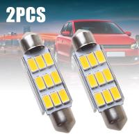 2 pcs 42mm Festoon 5630 9LED CANbus โดมหลอดไฟตกแต่งภายในสีขาว