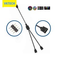 [Vktech] 5V 3PIN/12V 4Pin สายพ่วง ARGB สายเชื่อมต่ออะแดปเตอร์การสนับสนุนสำหรับ ASUS/Microstar/huaqing เมนบอร์ด