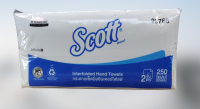 ใหม่ กระดาษเช็ดมือแบบแผ่นหนา 2 ชั้น SCOTT Essential Interfold 2 Ply Hand Towel 250 แผ่น / ห่อ ขายปลีกคละแบบลายถุง,ลายกระดาษ ช่วยประหยัดไม่ต้องซื้อยกลัง