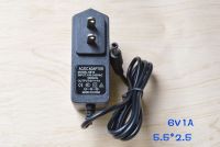 Power Adapter DC 6v 1A อะแดปเตอร์ 6v กระแส 1A ขนาดหัว 5.5 x 2.5 มม.