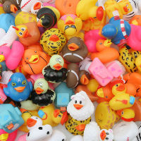 10pcs Bath Rubber Duck Baby Shower Water Toy Swimming Pool Floating Squeaky Assorted Styles Bathroom Toys For Children Gift