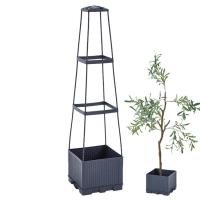 Planter Box with Trellis Outdoor Raised Garden Bed Planter Boxes with Trellis 3.74ft Elevated Garden Bed Tomato Cage Plant Tower for Outdoor Patio Garden Yard Deck popular