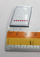 Logo Volvo Ocean Race ของรถ Volvo  งานอลูมิเนียม พร้อมกาวติด 4*4 cm ขาว