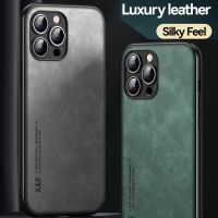 Magnetic Sheepskin Leather Phone Case For iphone 14 13 12 11 Pro Max Mini X XS Max XR 7 8 Plus Cover For iphone 14 Pro Max Case