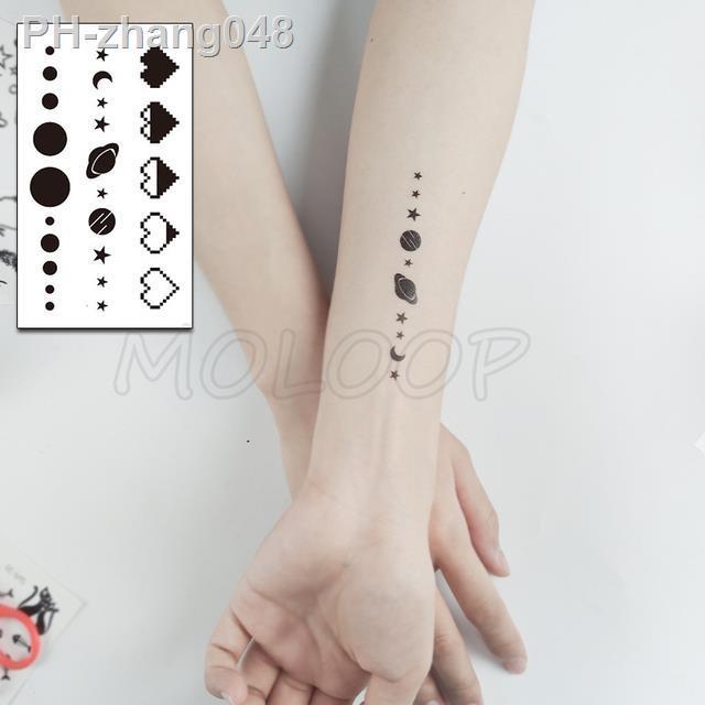 sun-stars-smiley-face-temporary-tattoo-sticker-waterproof-women-men-adults-fake-body-art-new-design-10-5x6cm-kids-hand-tatoo